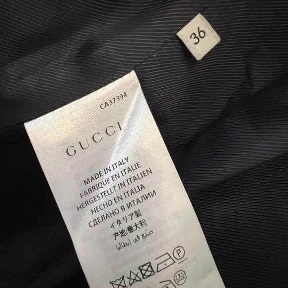 Gucci Dark Navy BlueWool Coat with Back strap - Picture 10 of 14